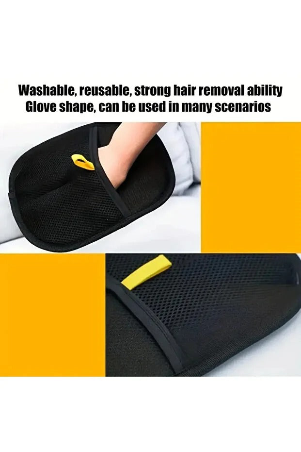 LevraShop Çift Taraflı Statik Kedi Köpek Tüy Temizleme Eldiveni 24x18 cm