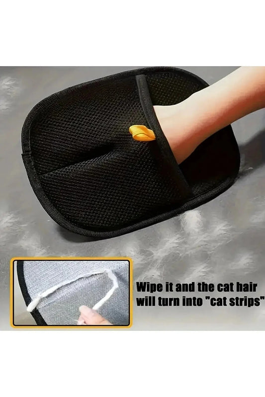 LevraShop Çift Taraflı Statik Kedi Köpek Tüy Temizleme Eldiveni  24x18 cm