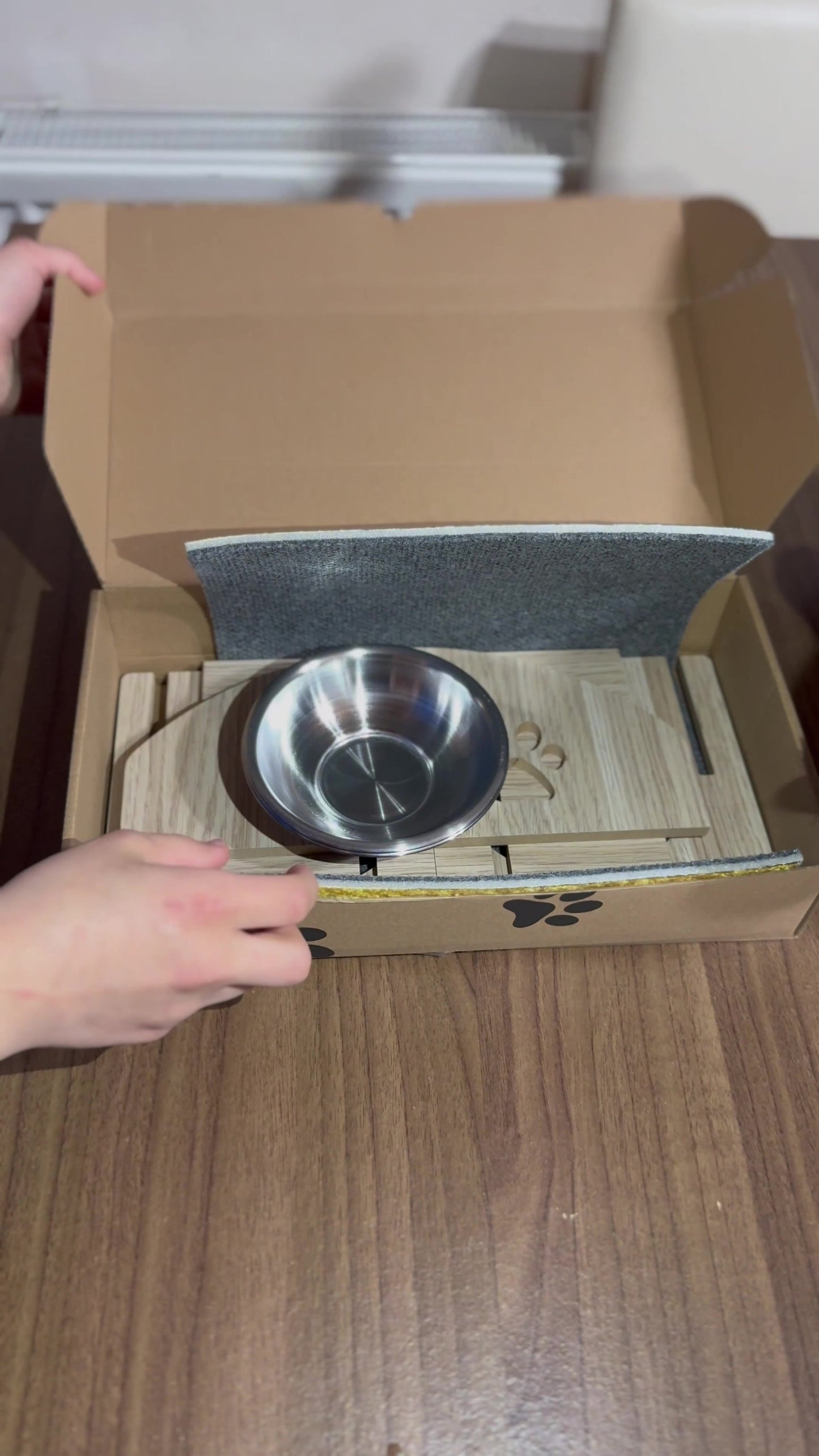 hşap Özel Isim Baskılı, Oval Kedi Köpek Mama Su Kabı Standı, Metal Suluk, Kedi Köpek Halısı