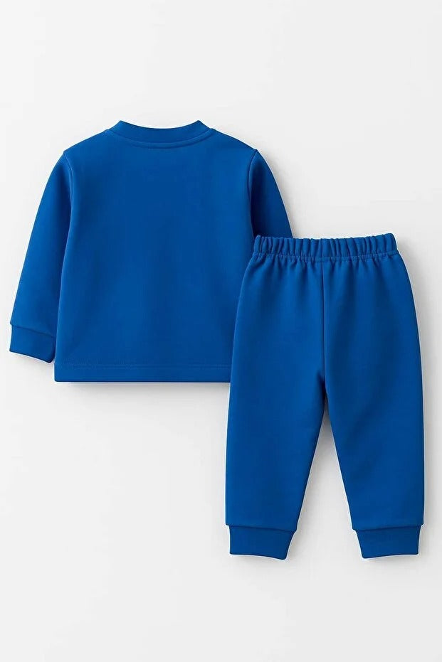 Pamuklu Likralı Önden Çıtlı 4 Mevsim Bebek Takımı (6-24 Ay)